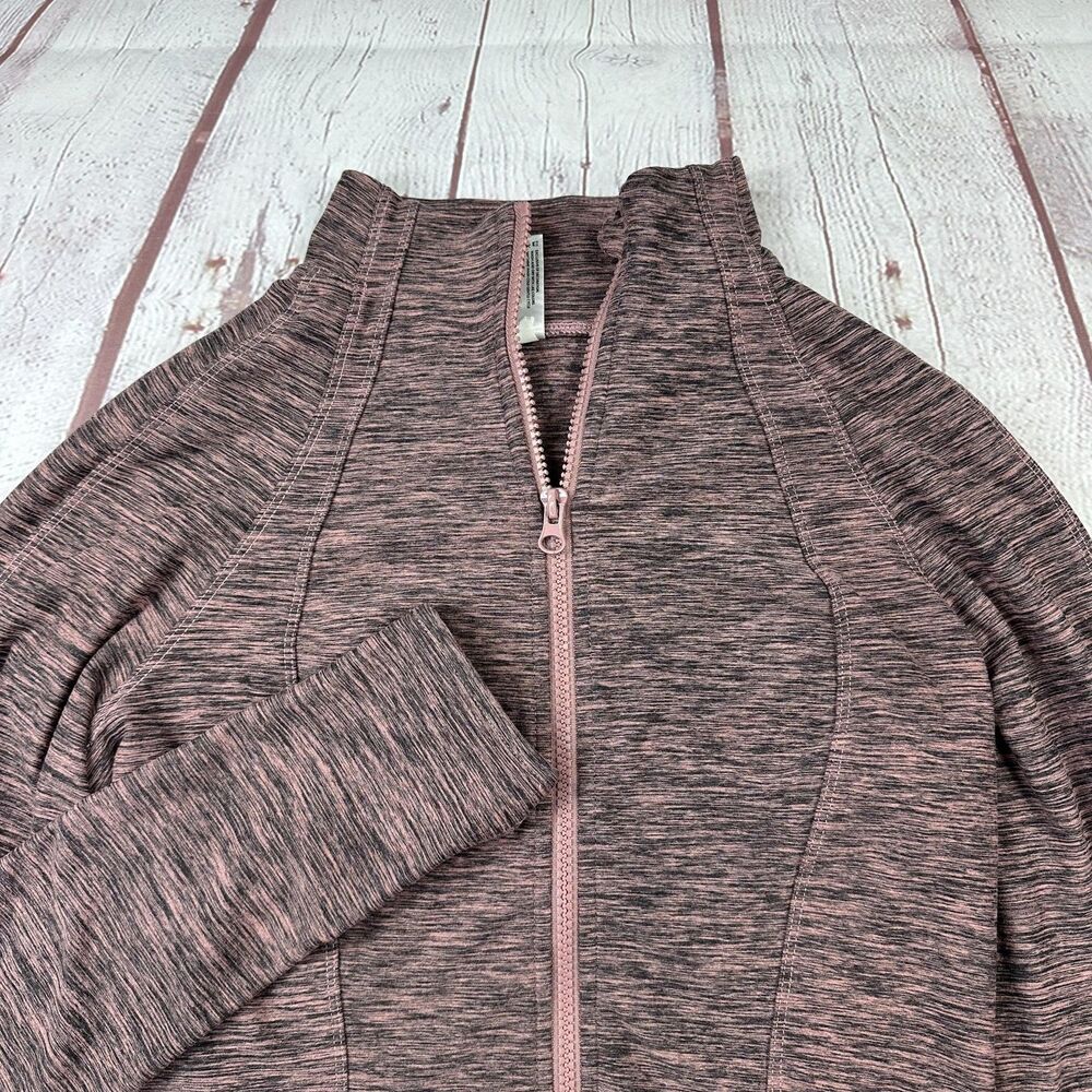 Yogalicious Lux Jacket Womens Small Pink Heather Full Zip Athletic Yoga
